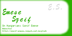 emese szeif business card